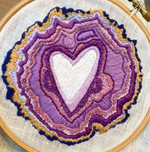 Load image into Gallery viewer, Amethyst Geode Embroidery Kit