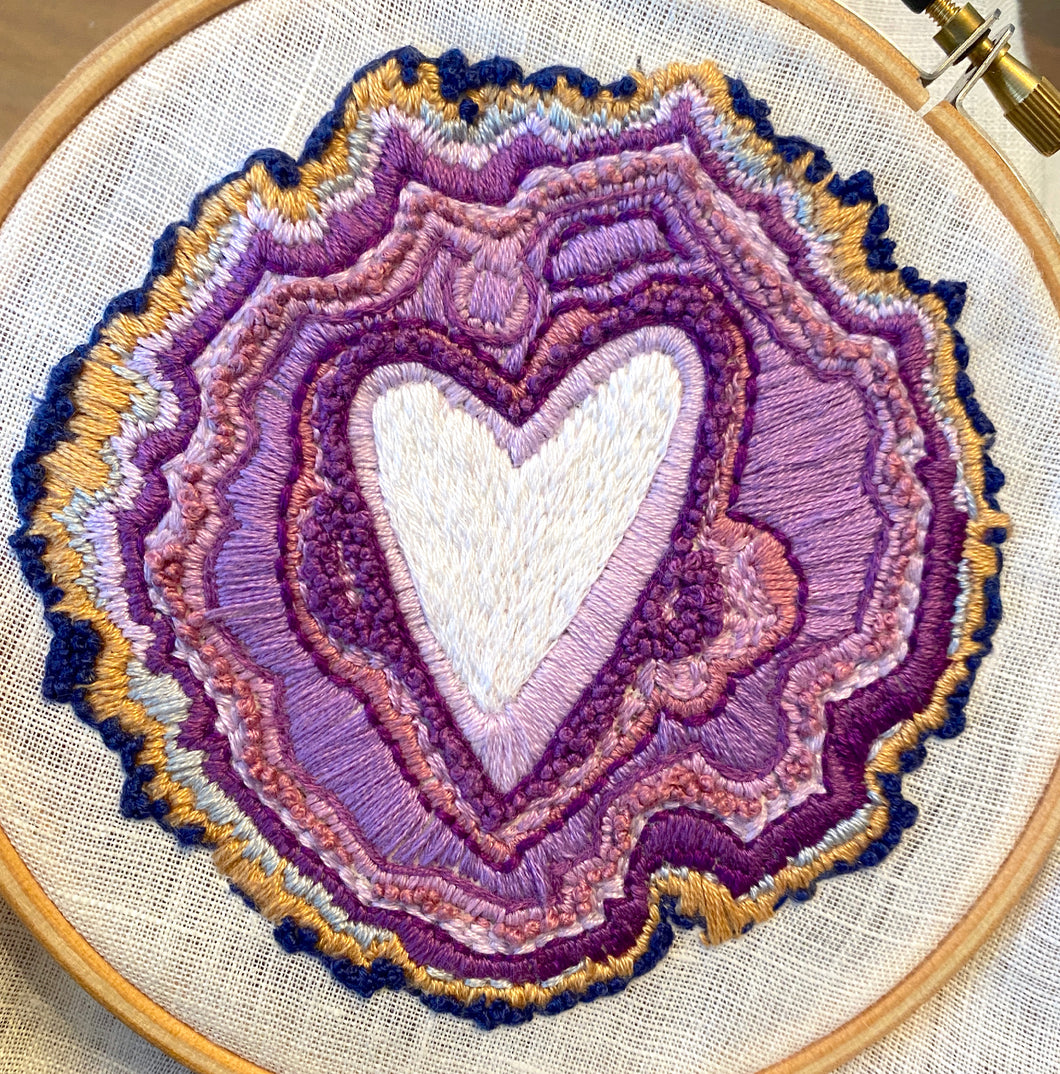 Amethyst Geode Embroidery Kit
