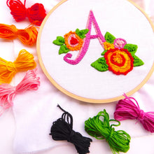 Load image into Gallery viewer, Warm Color Monogram Embroidery Kits