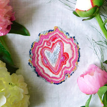 Load image into Gallery viewer, Rose Quartz Geode Embroidery Kit