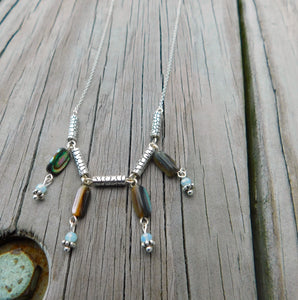 Silver and Stones Charm Necklace