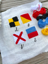 Load image into Gallery viewer, Nautical &quot;LOVE&quot; Embroidery Kit