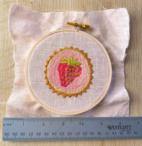 Mini Strawberry Tartlet Embroidery Kit