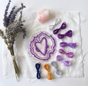 Amethyst Geode Embroidery Kit