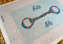 Load image into Gallery viewer, Horse Bit &quot;Bite Me&quot; - Hand Painted Needlepoint Canvas