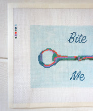 Load image into Gallery viewer, Horse Bit &quot;Bite Me&quot; - Hand Painted Needlepoint Canvas