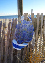 Load image into Gallery viewer, Blue Dandelions Waxed Canvas Tote