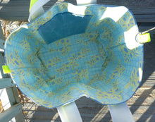 Load image into Gallery viewer, Light Blue Picnic Paisley Waxed Canvas Tote