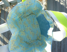 Load image into Gallery viewer, Light Blue Picnic Paisley Waxed Canvas Tote