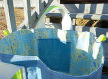 Load image into Gallery viewer, Light Blue Picnic Paisley Waxed Canvas Tote