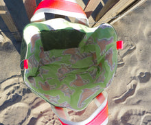 Load image into Gallery viewer, Hot Pink Pigeons Waxed Canvas Tote