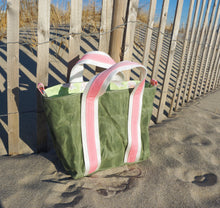Load image into Gallery viewer, Light Pink Pigeons Waxed Canvas Tote