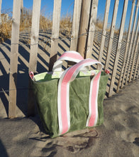Load image into Gallery viewer, Light Pink Pigeons Waxed Canvas Tote
