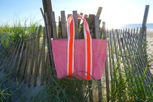Load image into Gallery viewer, Light Pink Picnic Paisley Waxed Canvas Tote