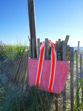 Load image into Gallery viewer, Light Pink Picnic Paisley Waxed Canvas Tote
