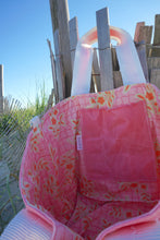 Load image into Gallery viewer, Light Pink Picnic Paisley Waxed Canvas Tote