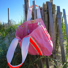 Load image into Gallery viewer, Light Pink Picnic Paisley Waxed Canvas Tote