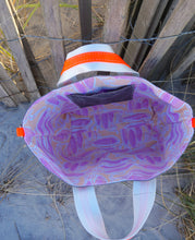 Load image into Gallery viewer, Pink Fish on the Line Waxed Canvas Tote