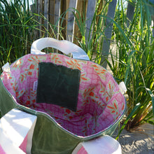 Load image into Gallery viewer, Pink Paisley Picnic Waxed Canvas Tote