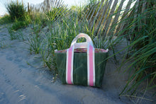 Load image into Gallery viewer, Pink Paisley Picnic Waxed Canvas Tote