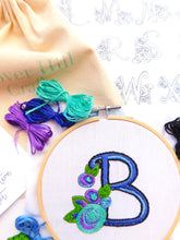 Load image into Gallery viewer, Cool Color Monogram Embroidery Kits