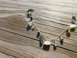 Seaglass Greens Charm Necklace
