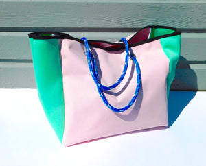 The Salty Tote in Pink Prep