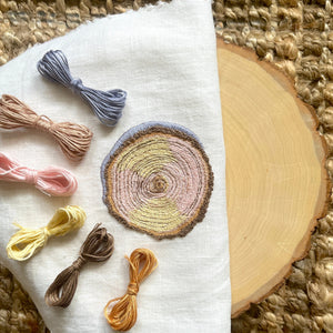 Slice of Wood Embroidery Kit
