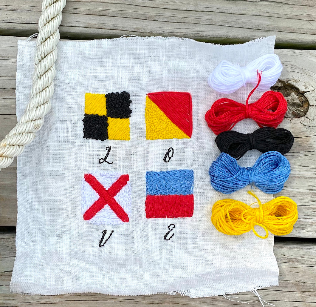 Nautical Flags Embroidery Kit
