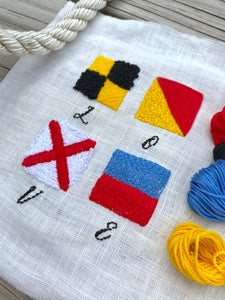 Nautical Flags Embroidery Kit