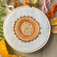 Load image into Gallery viewer, Mini Orange Tartlet Embroidery Kit
