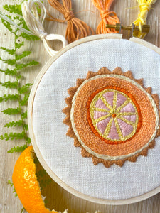 Mini Orange Tartlet Embroidery Kit