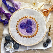 Load image into Gallery viewer, Mini Blueberry Tartlet Embroidery Kit