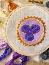 Load image into Gallery viewer, Mini Blueberry Tartlet Embroidery Kit