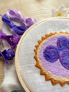 Mini Blueberry Tartlet Embroidery Kit