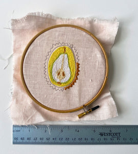 Mini Pear Tartlet Embroidery Kit