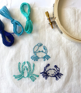 3 Little Crabs Embroidery Kit