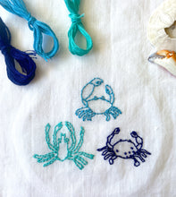Load image into Gallery viewer, 3 Little Crabs Embroidery Kit